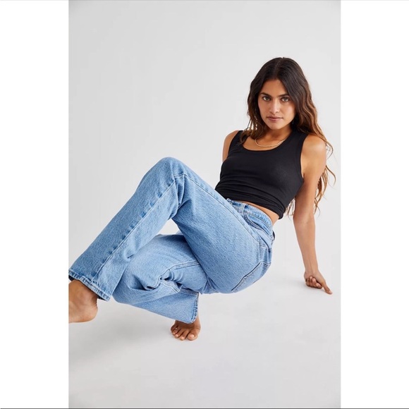 LEVIS 70's High Slim Straight Jeans Medium Indigo Worn In NWT - Picture 5 of 17